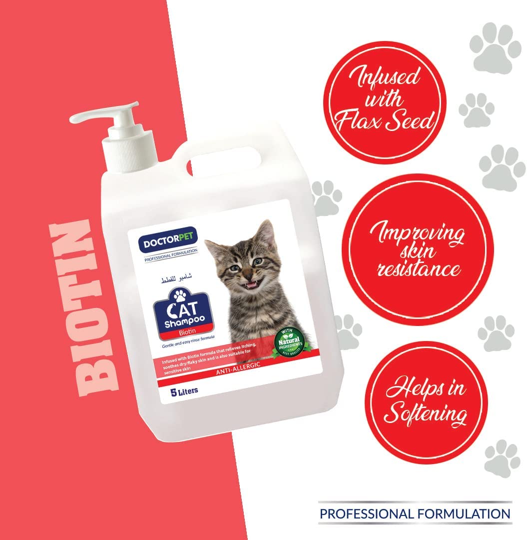 Doctor Pet Cat Shampoo 5ltr Biotin - Shopivet.com