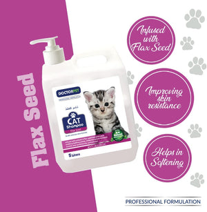 Doctor Pet Cat Shampoo 5ltr Flax Seed - Shopivet.com