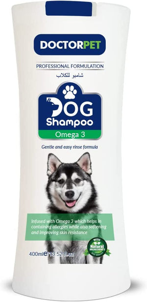 Doctor Pet Dog Shampoo 400ml Omega 3 - Shopivet.com