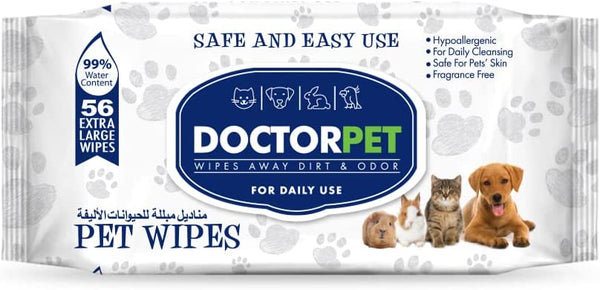 Doctor Pet Wipes 56's - Shopivet.com