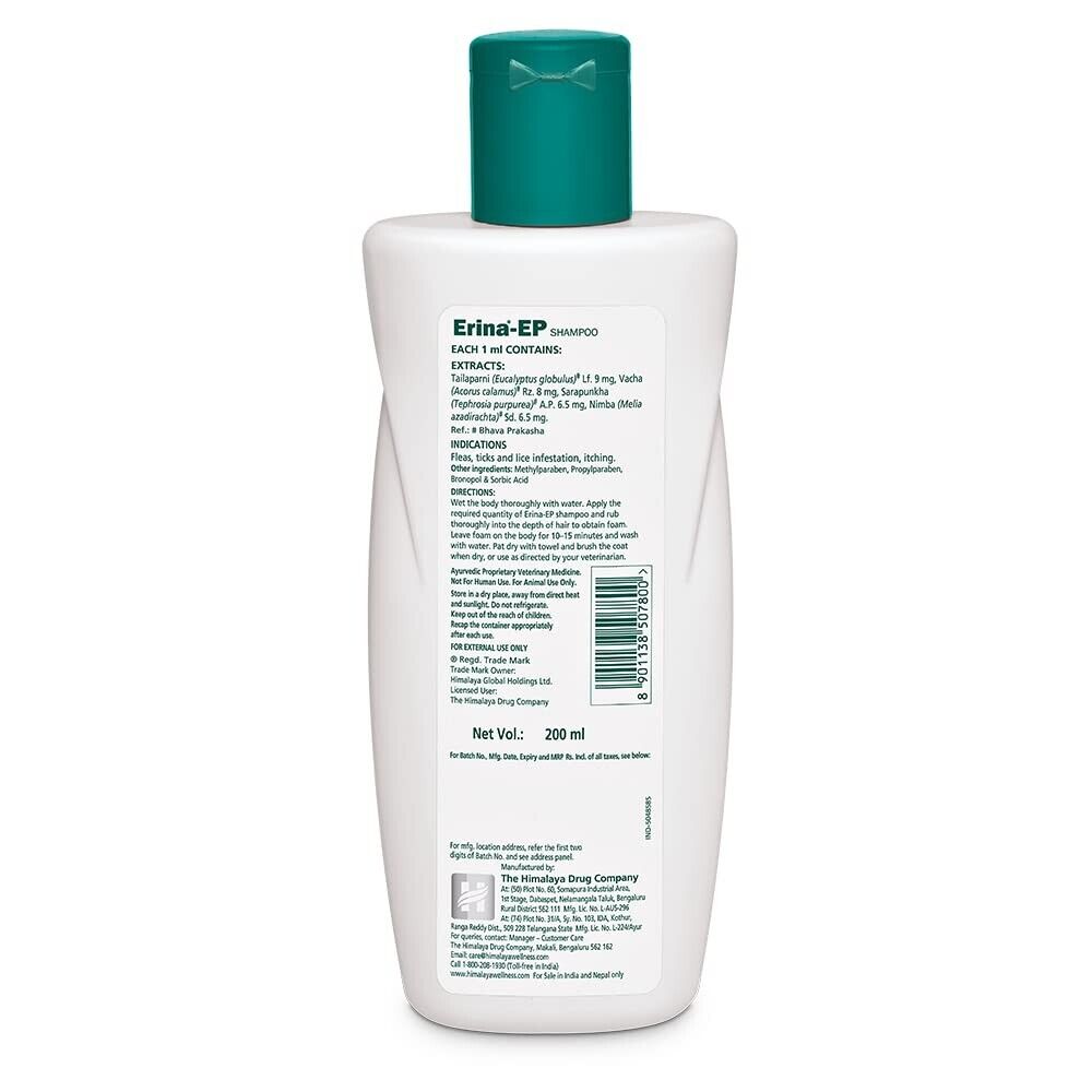 Erina EP Tick And Flea Control Shampoo For Pets 200ml - Shopivet.com