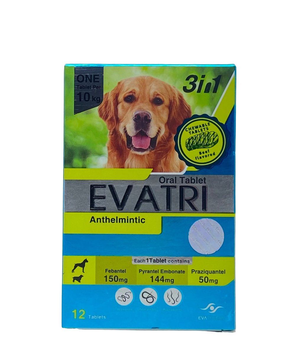 EVATRI Deworming Tablet For Dogs 1tab