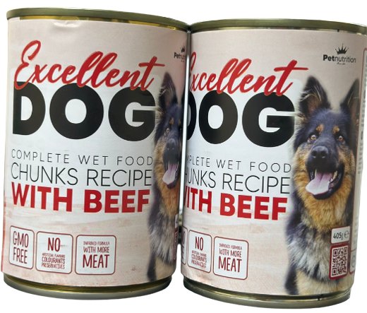 Excellent Dog Chunks wet food 405g - Shopivet.com