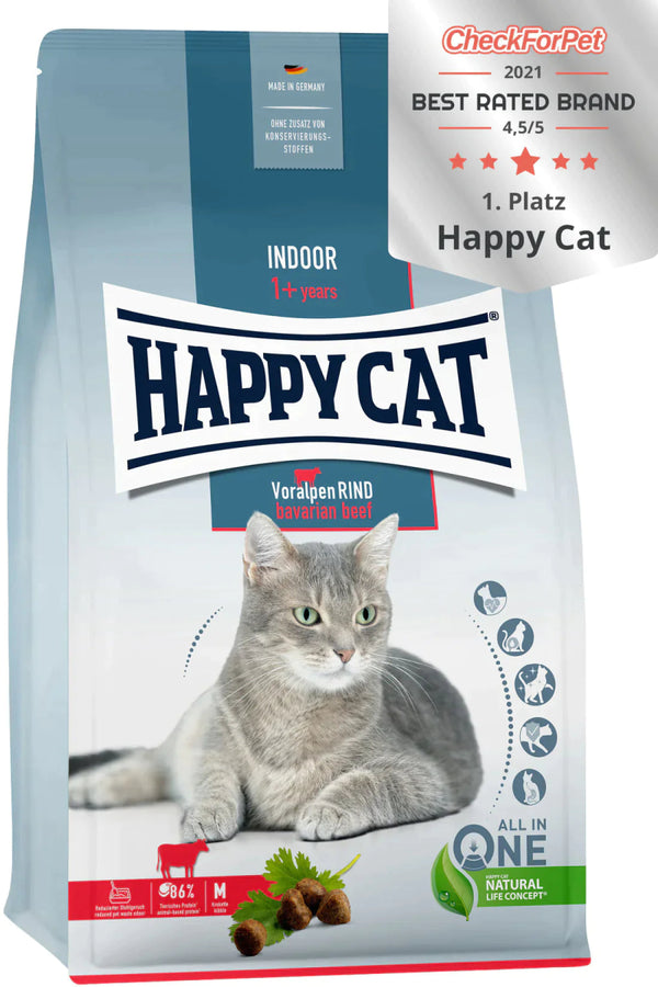Happy Cat Indoor Adult Voralpen Rind 300g - Shopivet.com