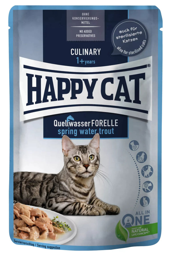 Happy Cat MIS Culinary Spring-Water Trout 85 gm - Shopivet.com