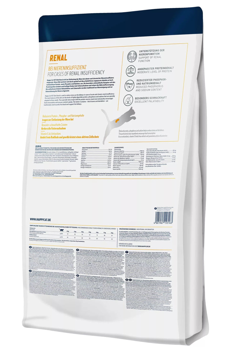 Happy cat vet diet Renal 4kg - Shopivet.com