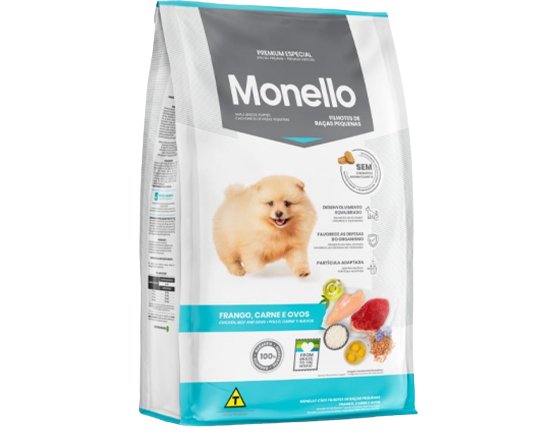 Monello Special Premium Small Breed Puppies chicken, beef and egg -1kg - Shopivet.com