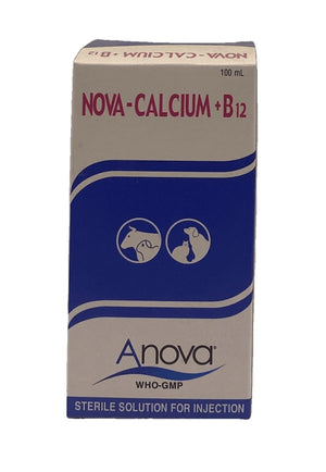 NOVA-CALCIUM+B12 injection 100 ml - Shopivet.com