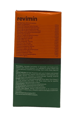 revimin injection 250 ml - Shopivet.com