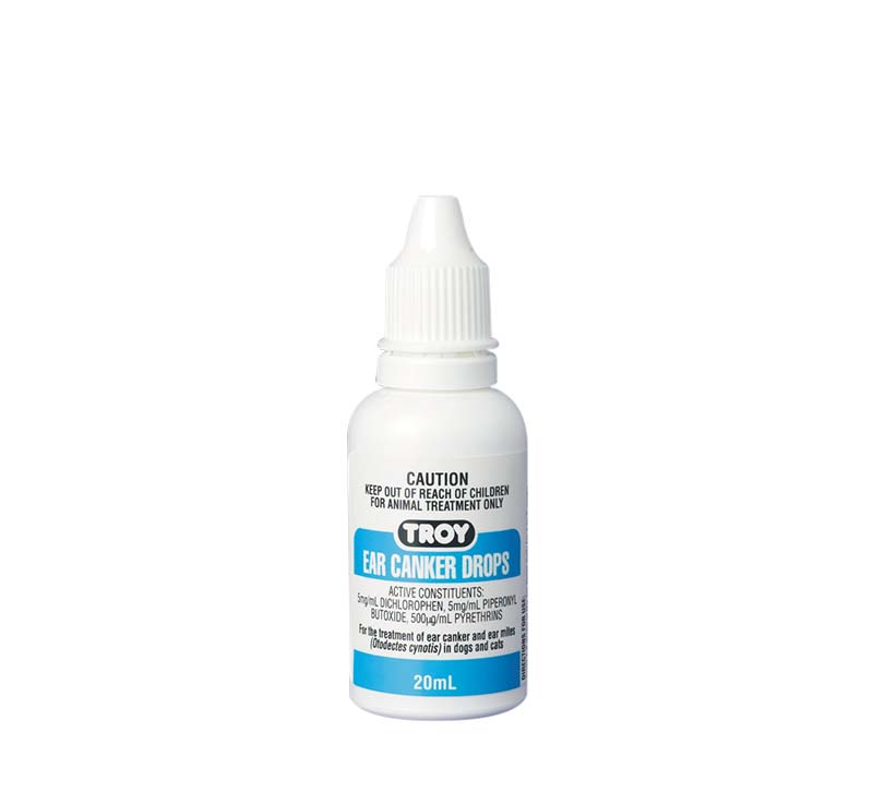 20ml Troy Air Canker Drops for Treating Ear Ulcers in Dogs and Cats