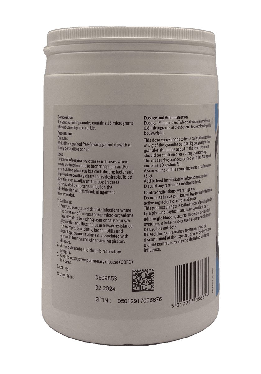 Ventipulmin Granules 500 gm - Shopivet.com