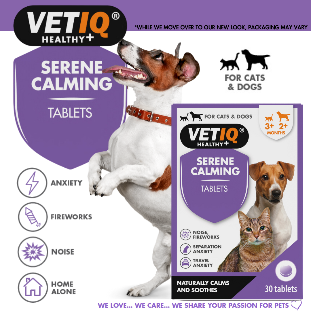 VETIQ Serene Calming for Cats & Dogs 30 Tablets -