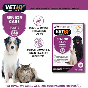 VETIQ Senior Care for Cats & Dogs 45 Tablets -