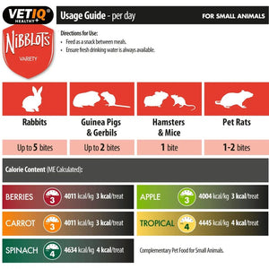 VETIQ Nibblots Spinach Small Animal Treats 30g - 30g