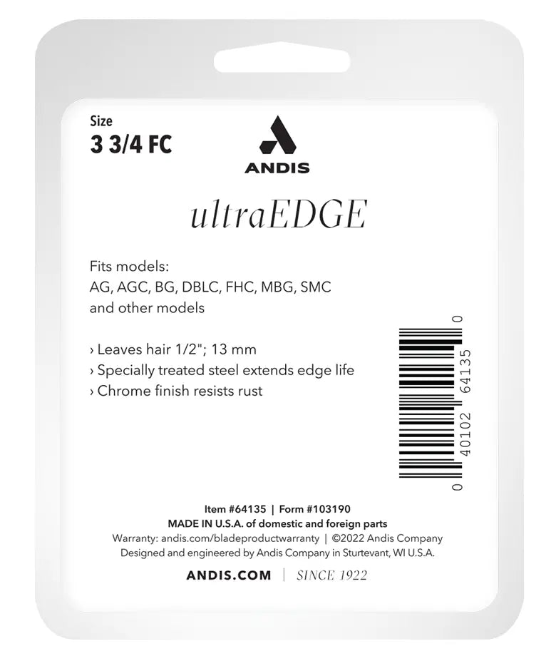Andis UltraEdge® Detachable Blade[Blade Size - 3 3/4 FC - 13mm]