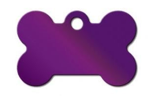ID Tag Bone Bright Purple  - Small