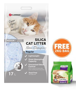 Flamingo Silica Medium Grains Cat Litter - 7KG