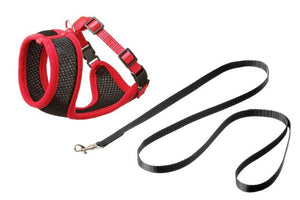Flamingo Harms Kitten Harness & Leash Red & Black - ORANGE 108cm