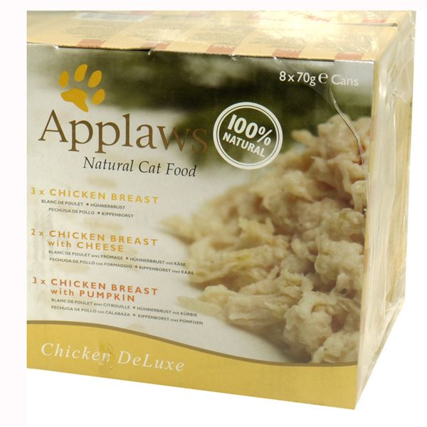 Applaws Chicken Deluxe Adult Wet Cat Food 8 x 70g Tin - 70G
