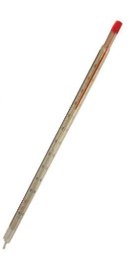 THERMOMETER UP TO +200°C, GRADUATION 0.1°C, RED FILLING
