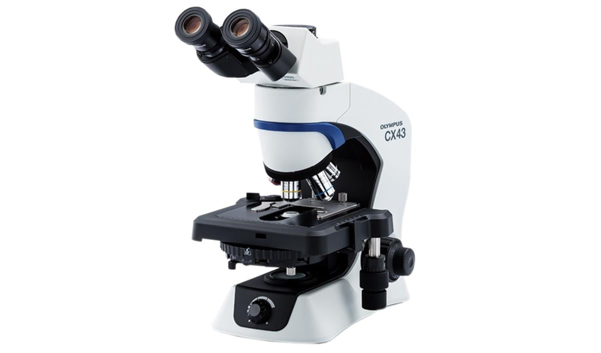 PHASE CONTRAST MICROSCOPE, TRINOCULAR OLYMPUS CX43, HEATED