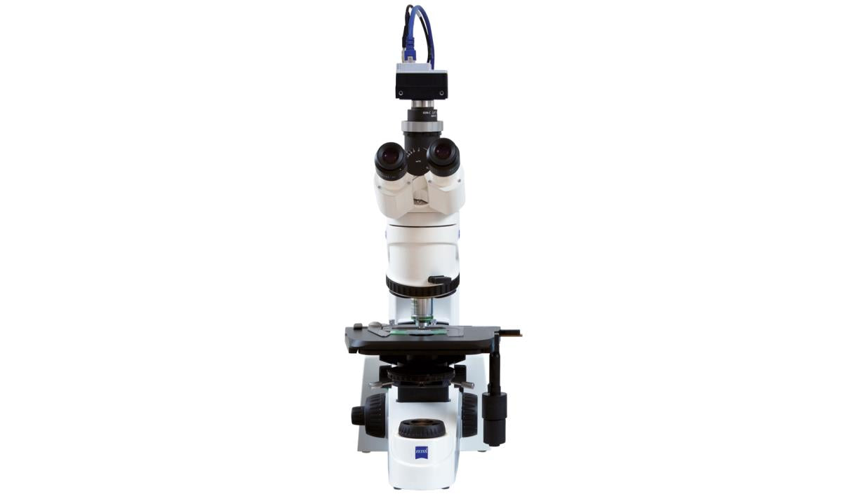 PHASE CONTRAST MICROSCOPE ZEISS AXIOSCOPE WITH LED FLUORESC