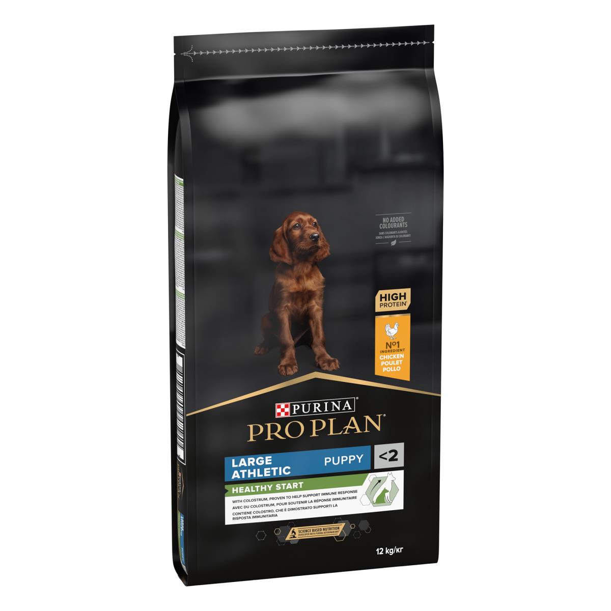PRO PLAN HEALTHY START LARGE ATHLETIC PUPPY, DRY DOG FOOD WITH CHICKEN, 12 KG