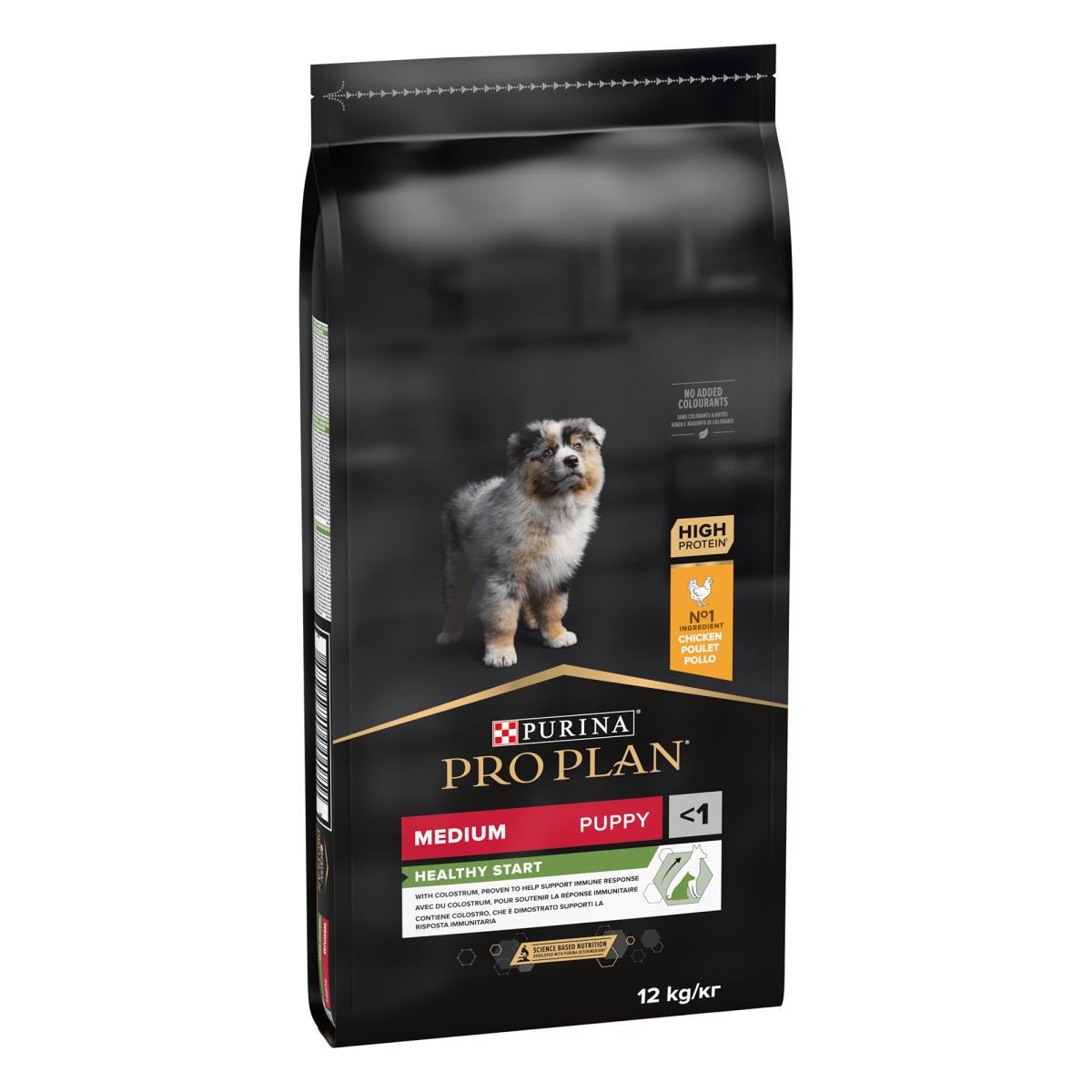 PRO PLAN HEALTHY START MEDIUM PUPPY, DRY DOG FOOD WITH CHICKEN, 12 KG