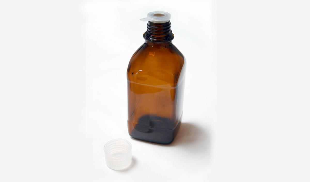 BOTTLE 500 ML FOR DISPENSER 12428/1815, BROWN GLASS
