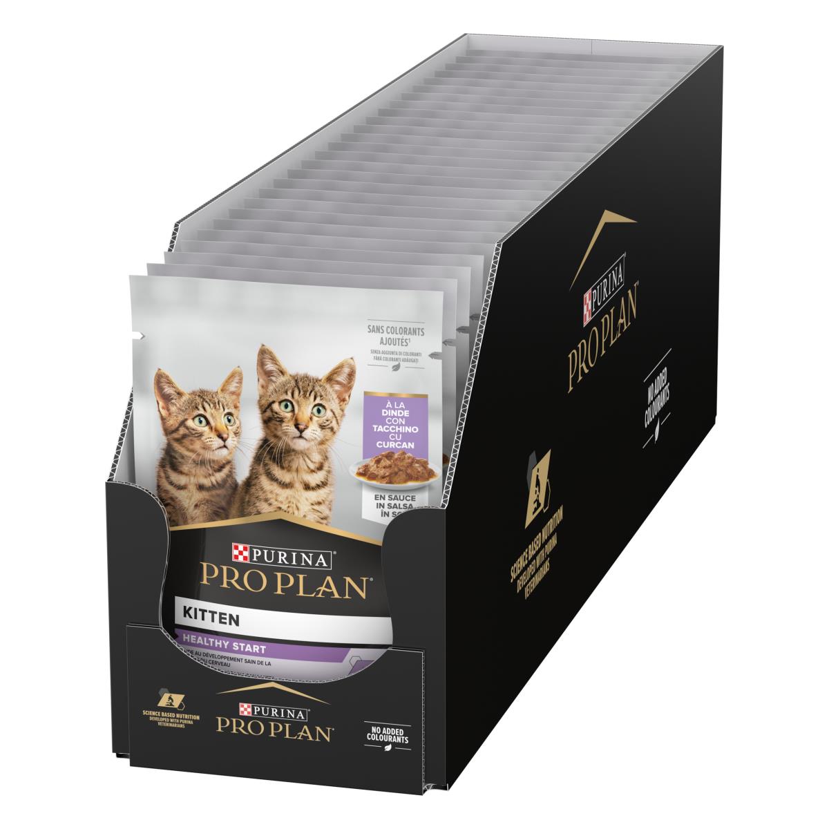 PRO PLAN KITTEN, WET CAT FOOD, TURKEY IN GRAVY, 26 X 85G