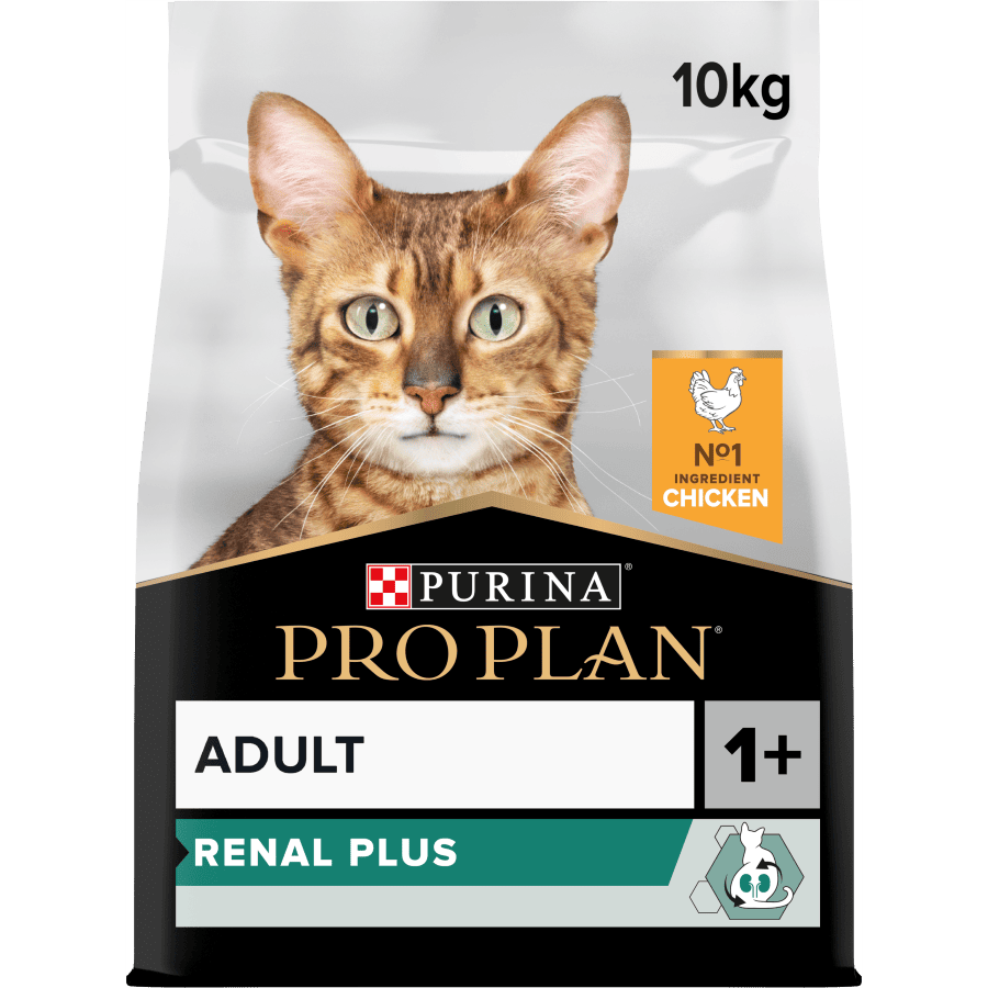 PRO PLAN ADULT RENAL PLUS EVERYDAY DRY CAT FOOD WITH CHICKEN, 10 KG