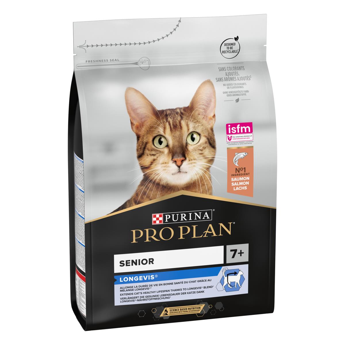 PRO PLAN SENIOR 7+ LONGEVIS DRY CAT FOOD WITH SALMON, 3 KG