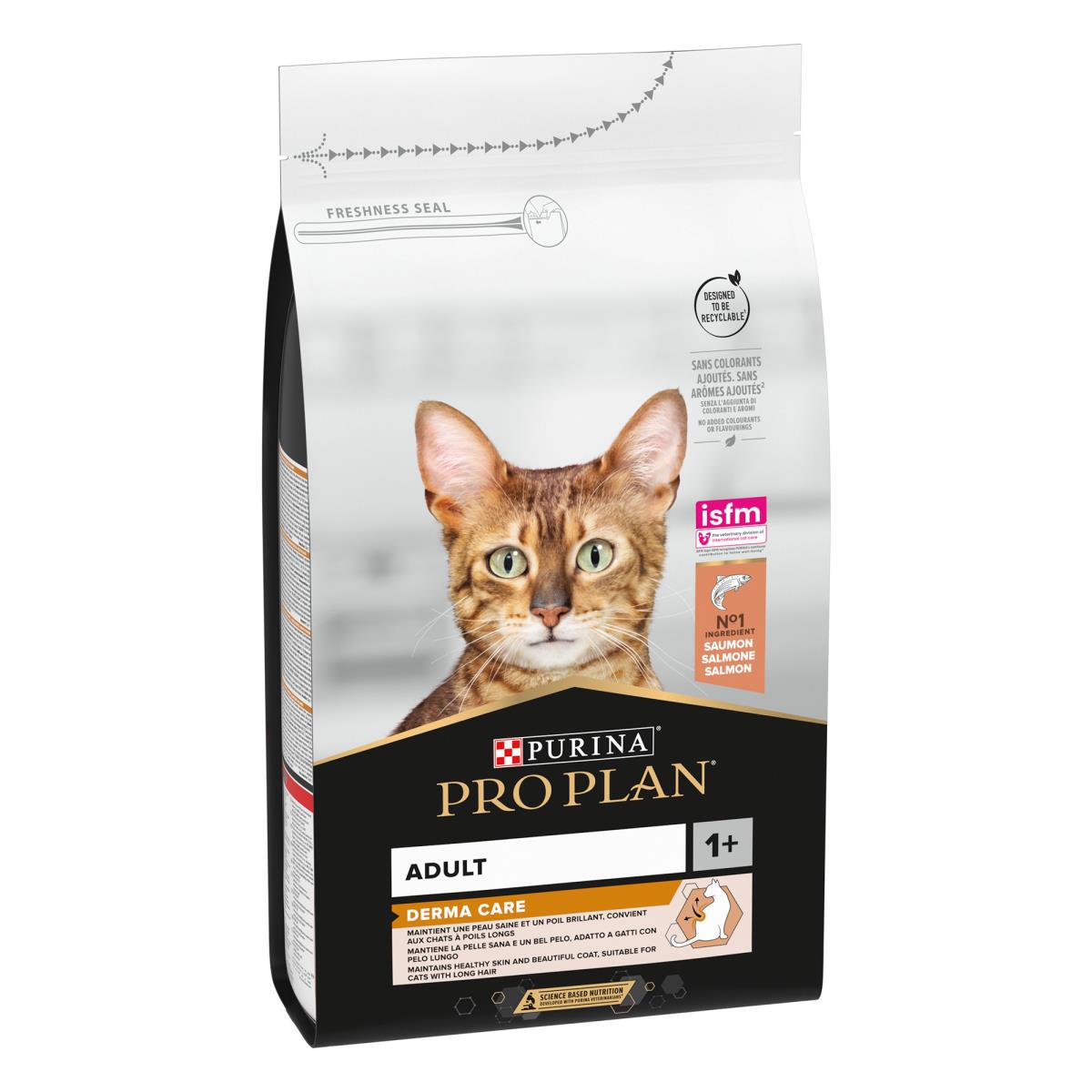 PRO PLAN ADULT DERMA CARE, DRY CAT FOOD WITH SALMON, 1.5 KG