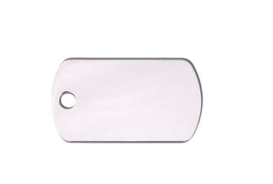 ID Tag Military Small Chrome  -