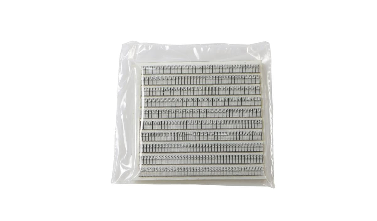 CHARACTER SET FOR PRINTER FOR 0.25 ML MINISTRAWS