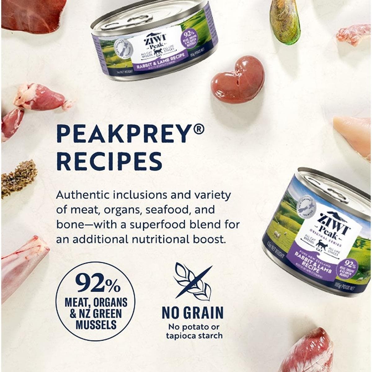 ZIWI Peak Rabbit & Lamb Recipe Wet Cat Food 85g - 85G