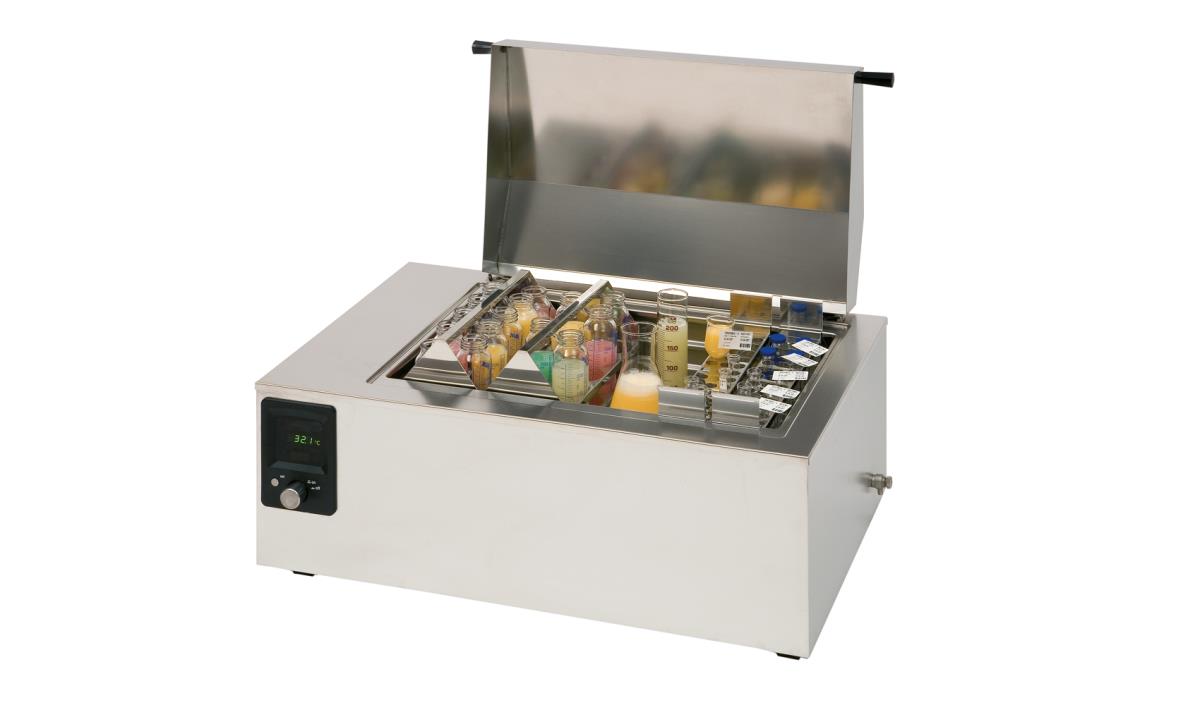 WATER BATH, 45 L, ANGULAR LID, SHELF, ELECTRONIC TEMPERATUR