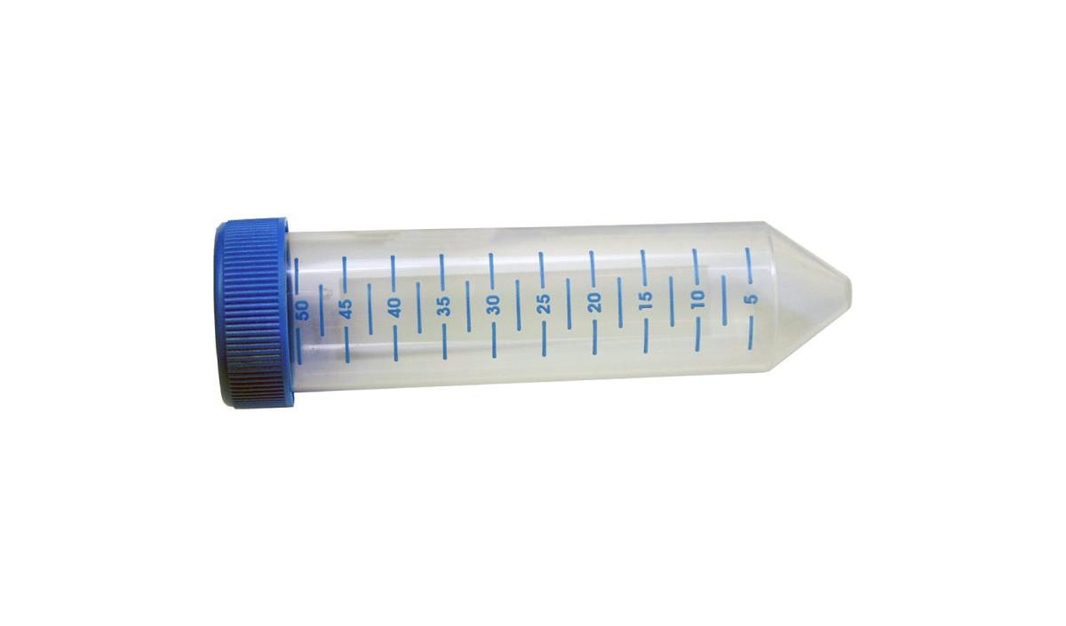CENTRIFUGE TUBE: 50ML, WITH BLUE LID,GRADUTED, STERILE
