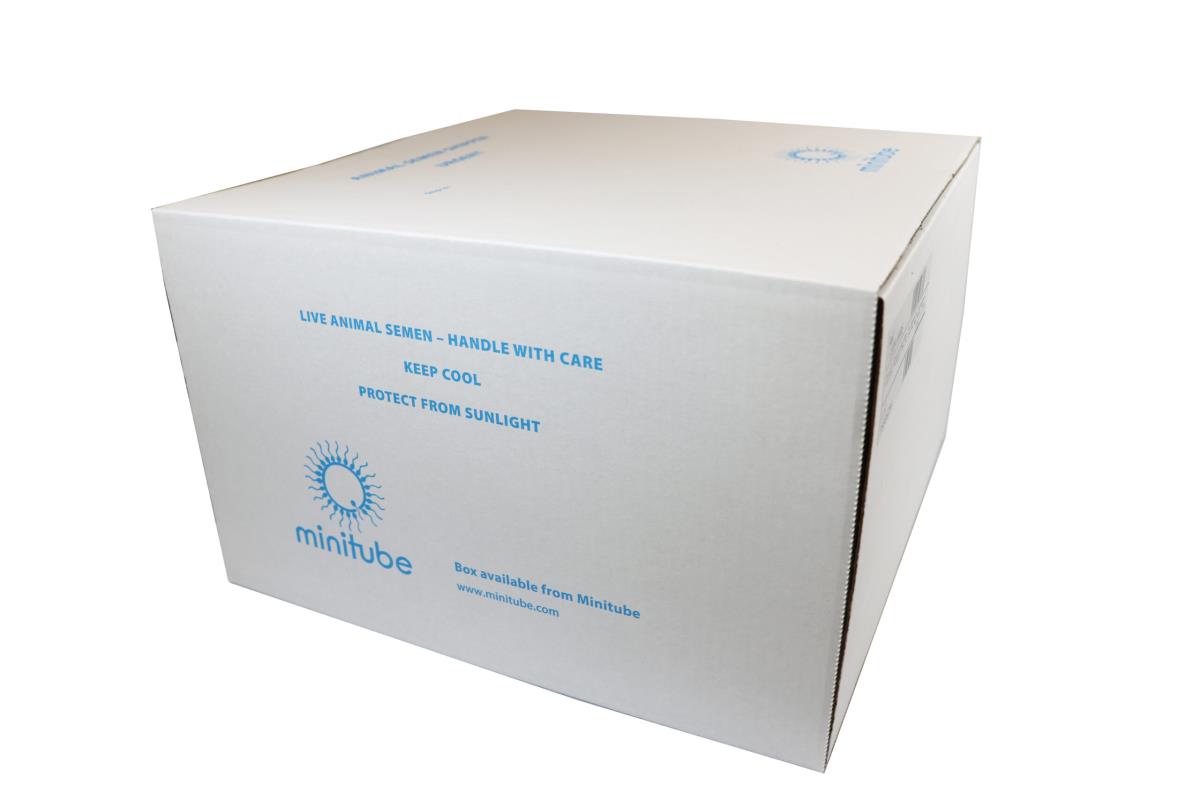 MINITUBE TRANSPORT BOX FOR CHILLED DOG SEMEN, NEOPOR