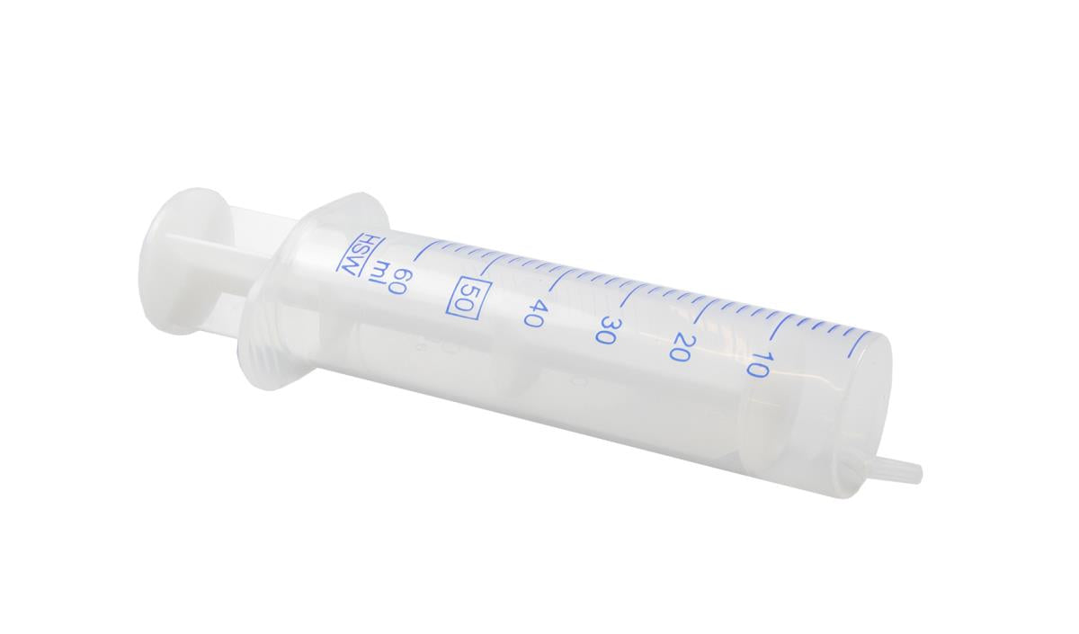 MEDIUM SYRINGE WITH LUER LOCK:50 ML, LATEX FREE 30/BOX