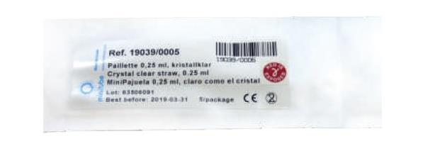 CRYSTAL CLEAR STRAW, 0.25 ML, GAMMA IRRADIATED 5/PACK
