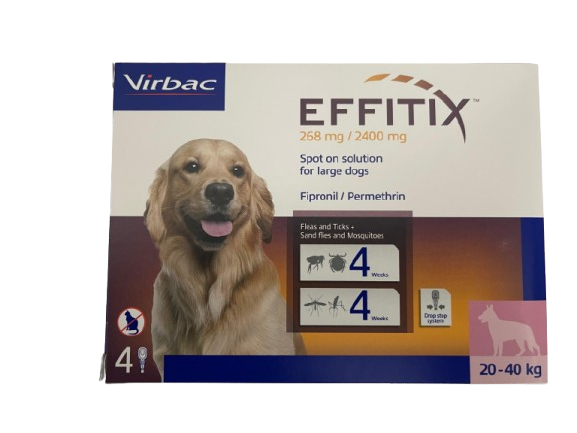 EFFITIX (Fipronil / Permethrin) spot on for large dogs 20-40kg