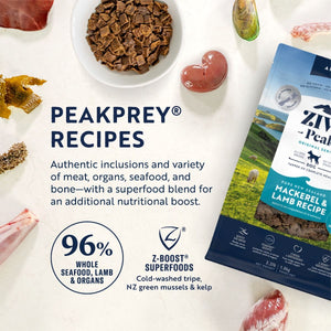 ZIWI Peak Air-Dried Mackerel & Lamb Recipe Dry Dog Food - 4kg