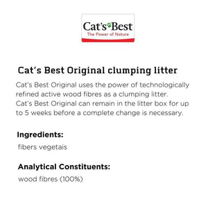 Cat's Best Original Organic Cat Litter 5lt + 2lt FREE - 3kg