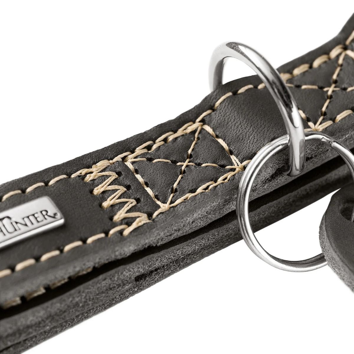 Hunter Aalborg Alu-Strong Dog Collar - Stone Grey Medium