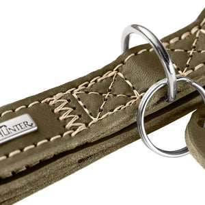 Hunter Aalborg Alu-Strong Dog Collar - Olive Green Medium