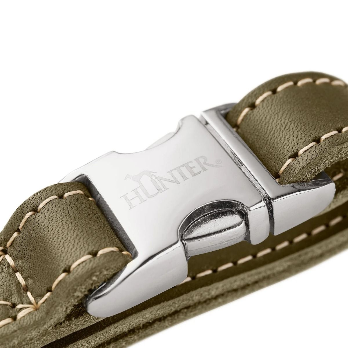 Hunter Aalborg Alu-Strong Dog Collar - Olive Green Medium