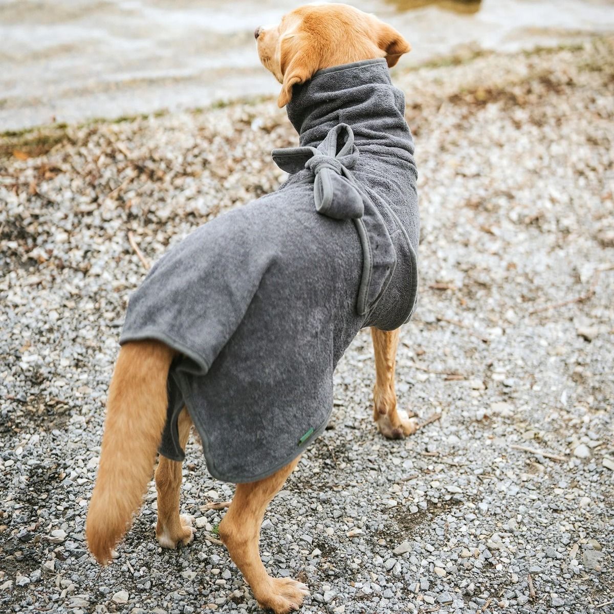 Hunter Riga Dog Bathrobe - Grey 30