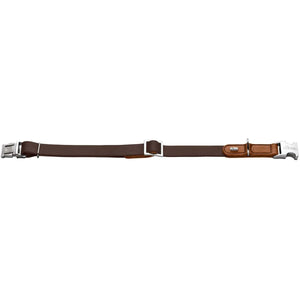 Hunter Wolmar Alu-Strong BioThane x Leather Dog Collar - Chocolate-Cognac Large