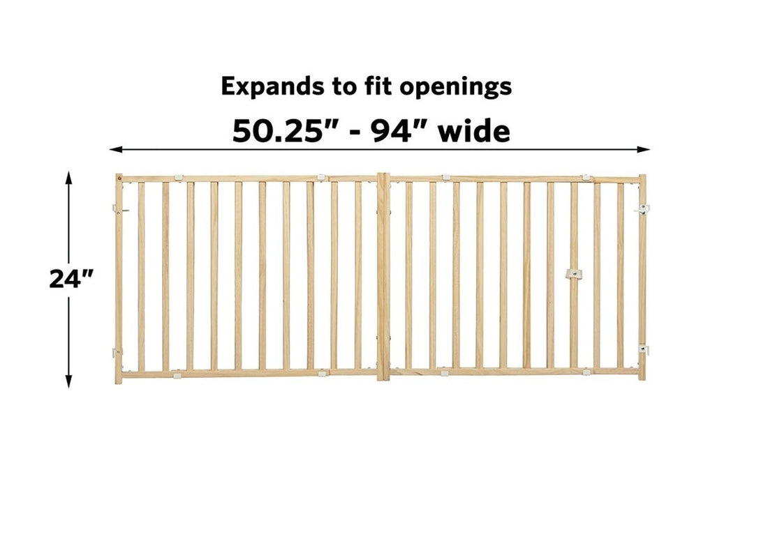 24″ Wood Extra - Wide Pet Gate - Shopivet.com